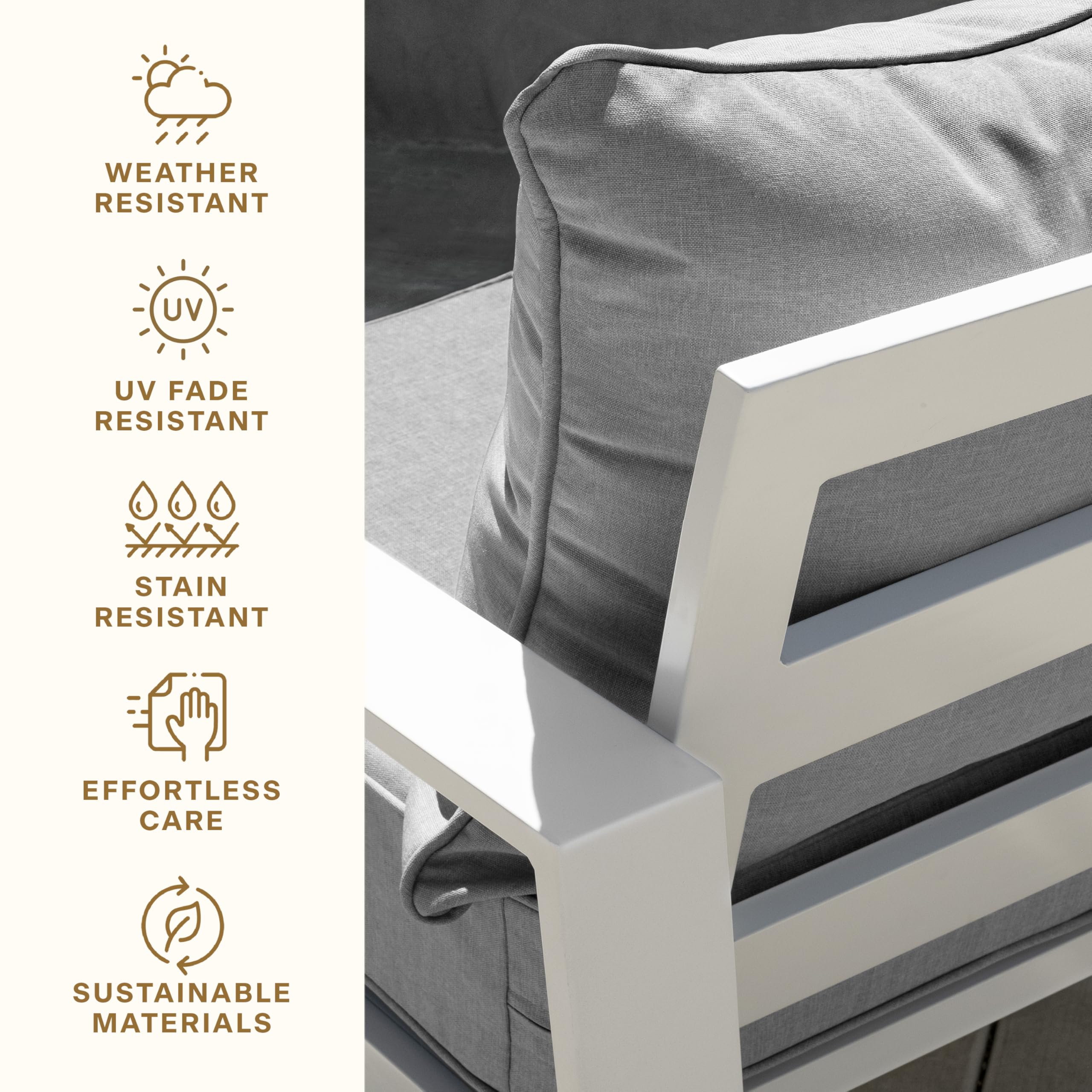 Back view of Honeycomb Outdoor Heritage Deep Seat Cushion