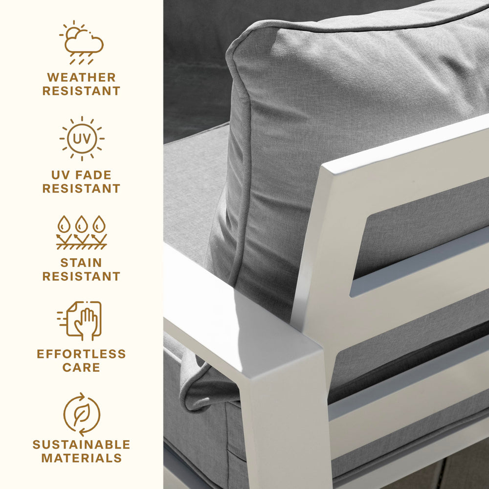 Back view of Honeycomb Outdoor Heritage Deep Seat Cushion