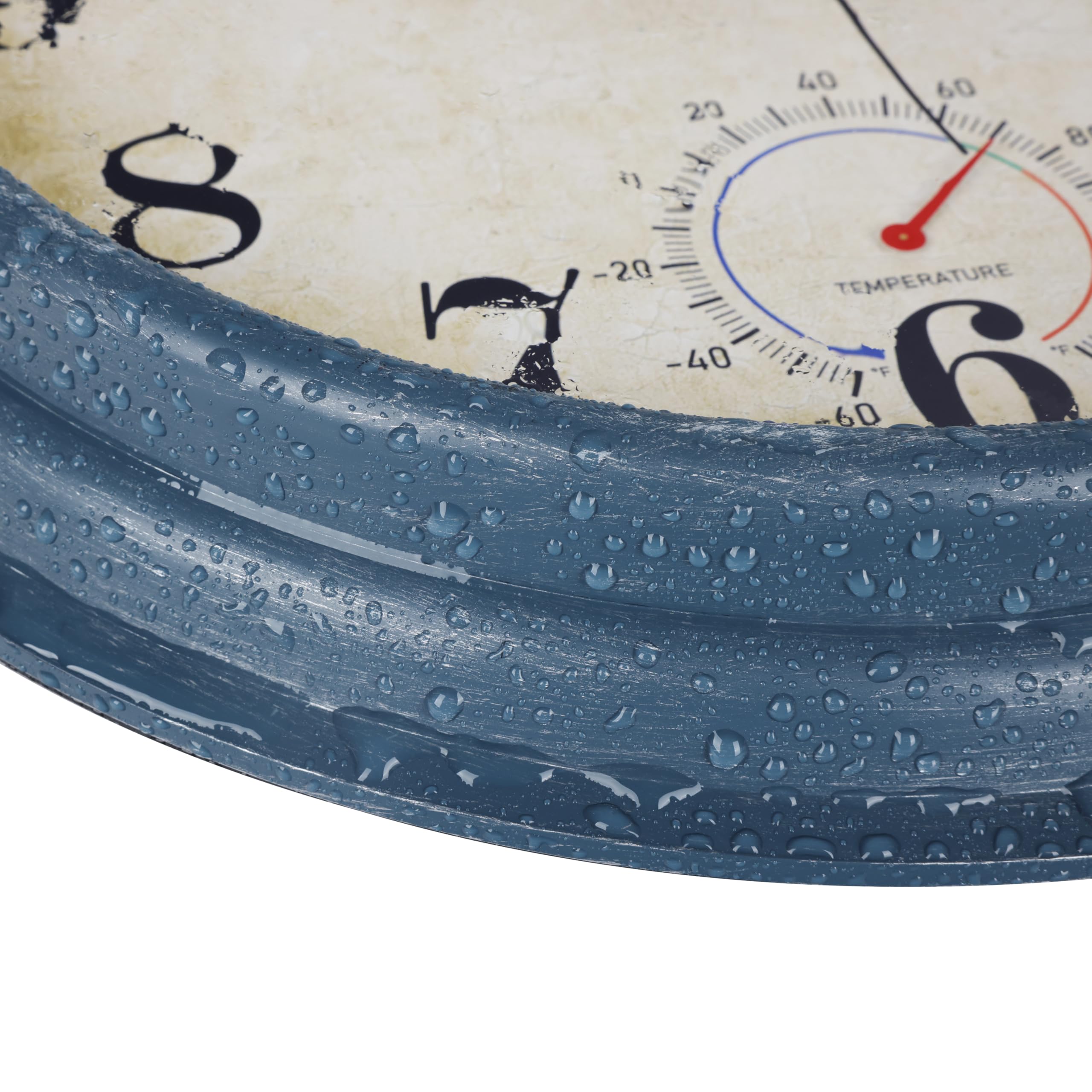 Back view of Horizent Outdoor Clock with hook