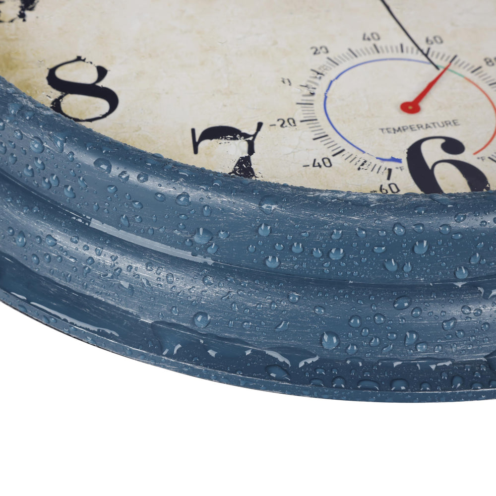 Back view of Horizent Outdoor Clock with hook