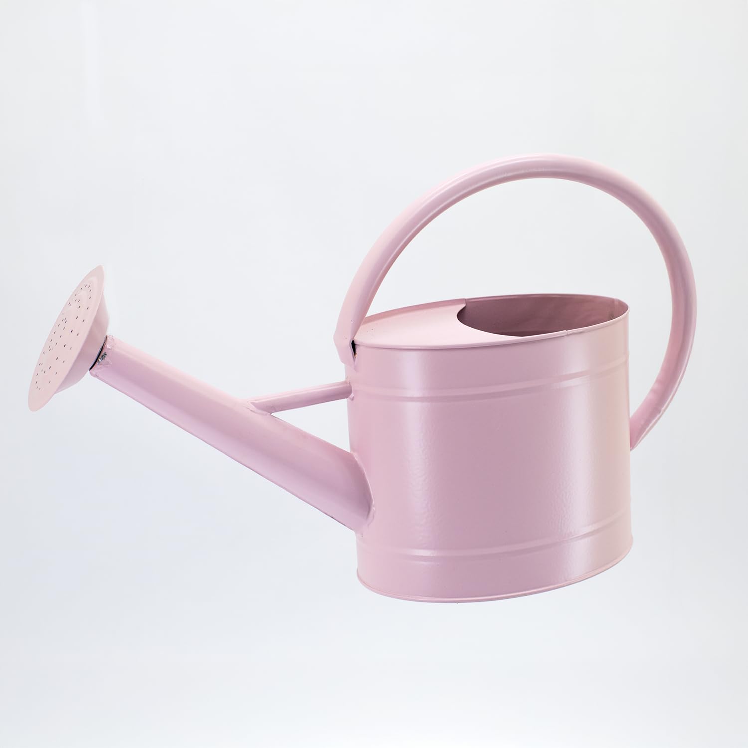 Back view of HORTICAN 1.3 Gallon Velvet Pink Watering Can