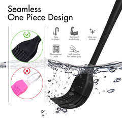 Back view of HOTEC Silicone Basting Brushes showing handle design