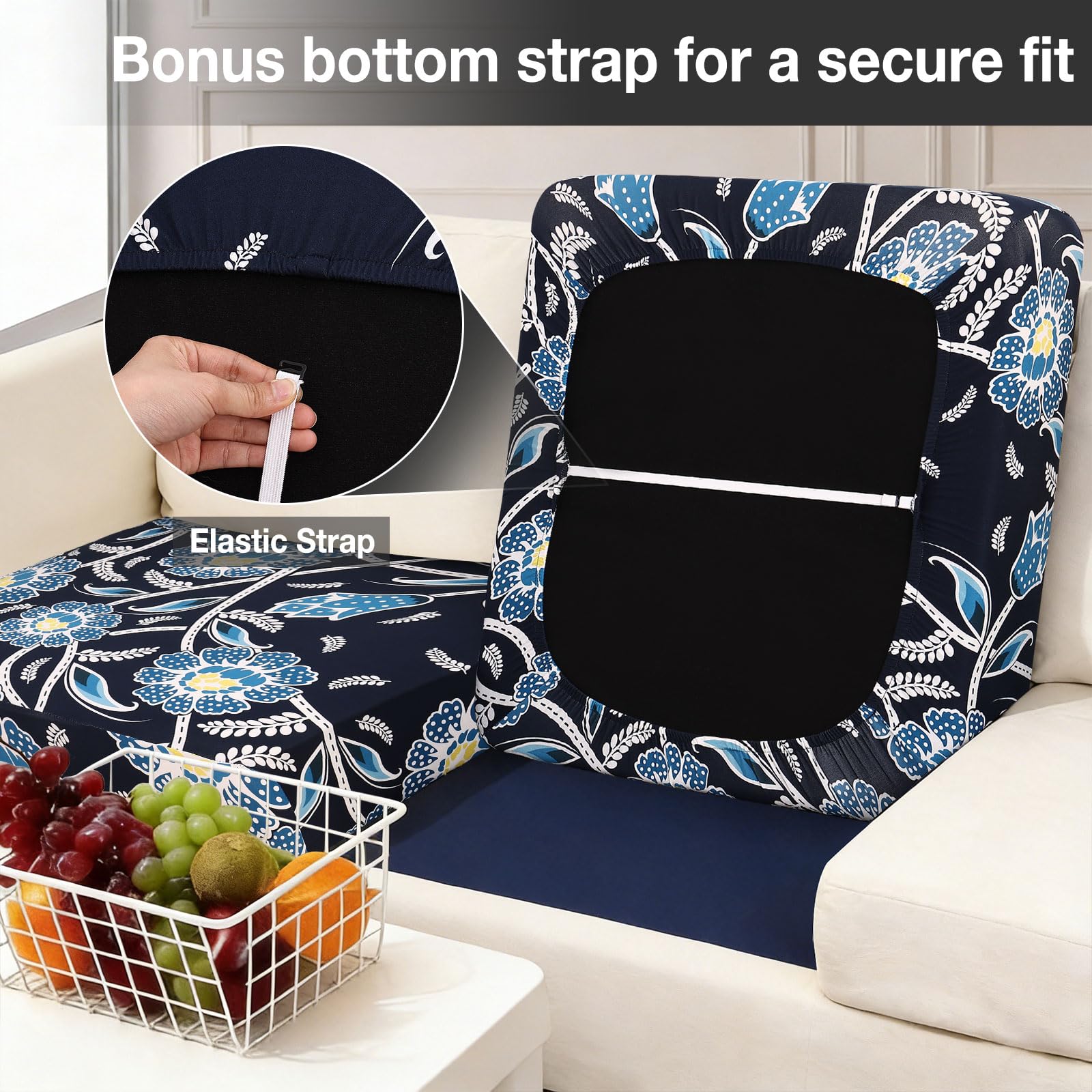 Back view of hyha 12Pcs cushion covers installed on cushions