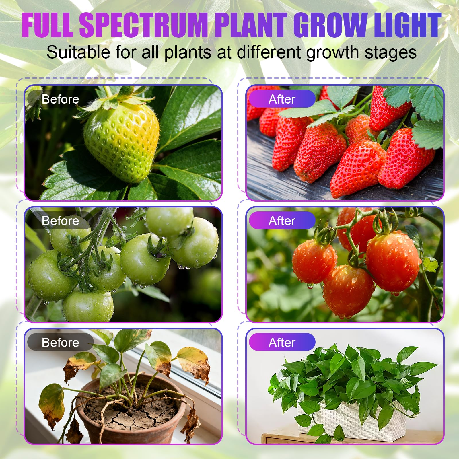 Back view of Hywyimlait Indoor Clip-on Plant Growth Light