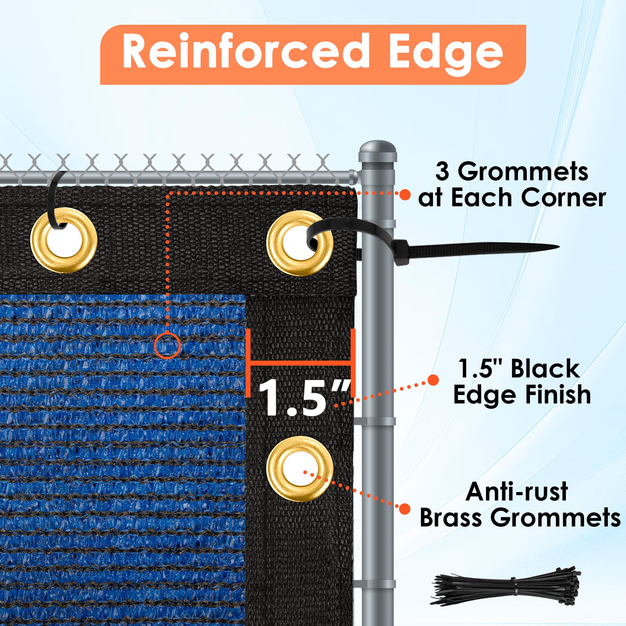 Back view of i COVER Privacy Screen Fence on a garden fence