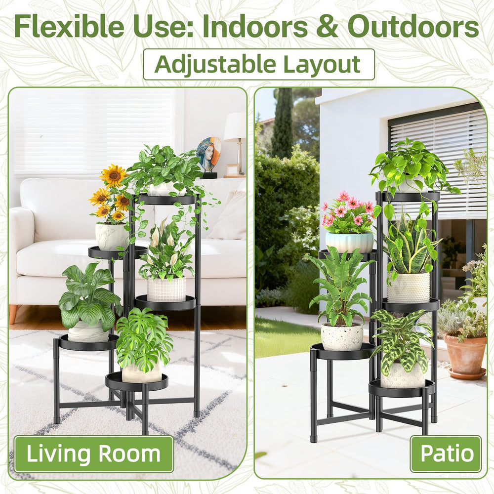 Back view of iDavosic.ly Plant Stand showing adjustable legs