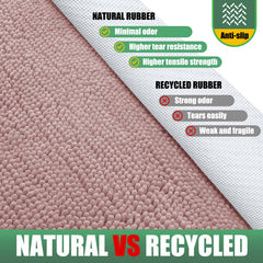 Back view of IM HOME Chenille Door Mat showing rubber backing
