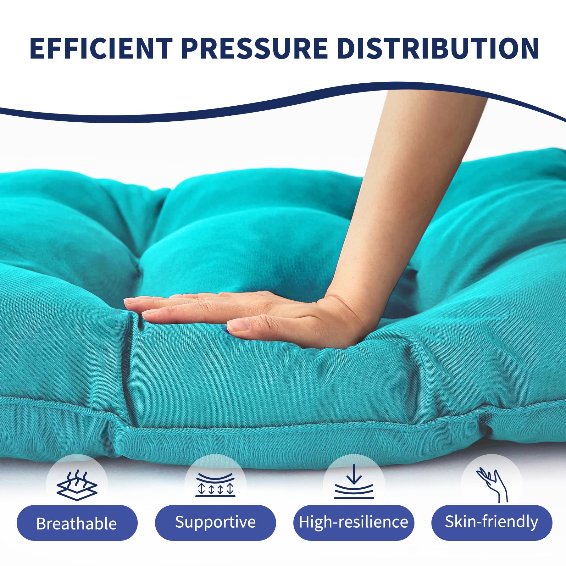 Back view of IPYNBAP Outdoor Bench Cushion