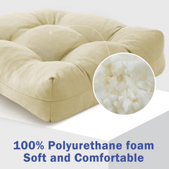 Back view of IPYNBAP outdoor chair cushion with adjustable straps
