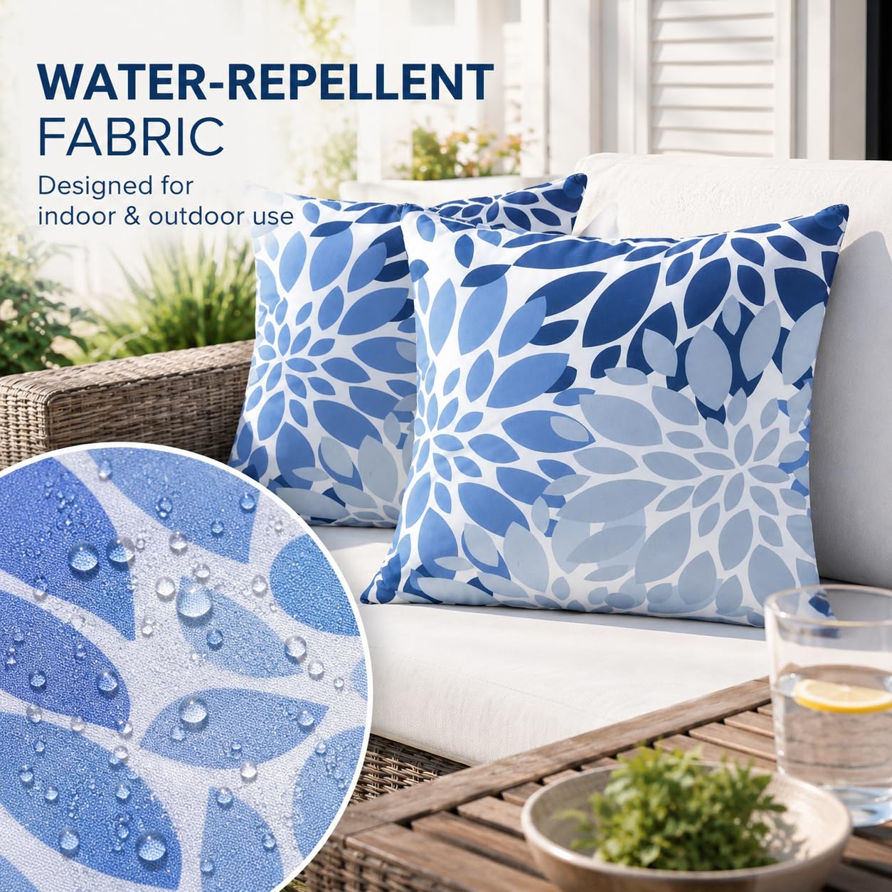 Back view of JMKaixin waterproof outdoor pillow