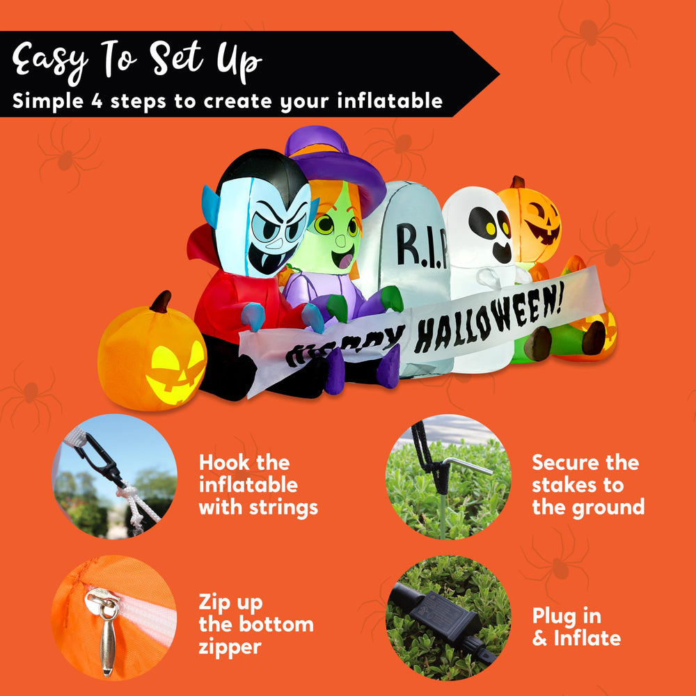 Back view of Joiedomi Halloween inflatable decoration