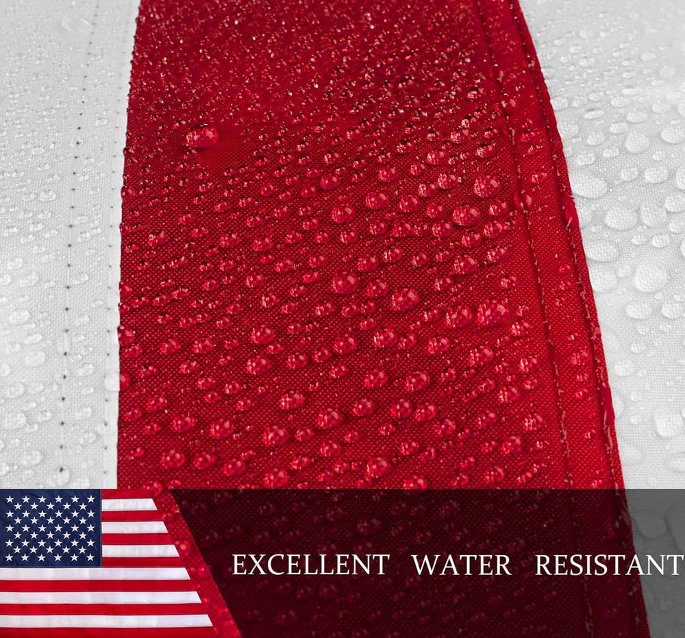 Back view of JPorton American Flag showing stitching