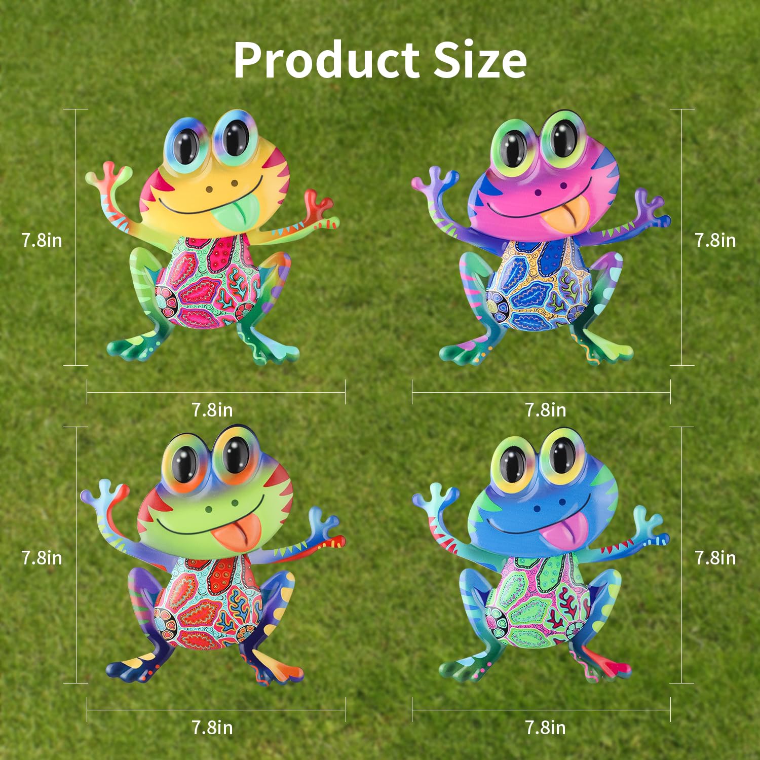 Back view of Junware Frog Wall Decor showing the hanging hook