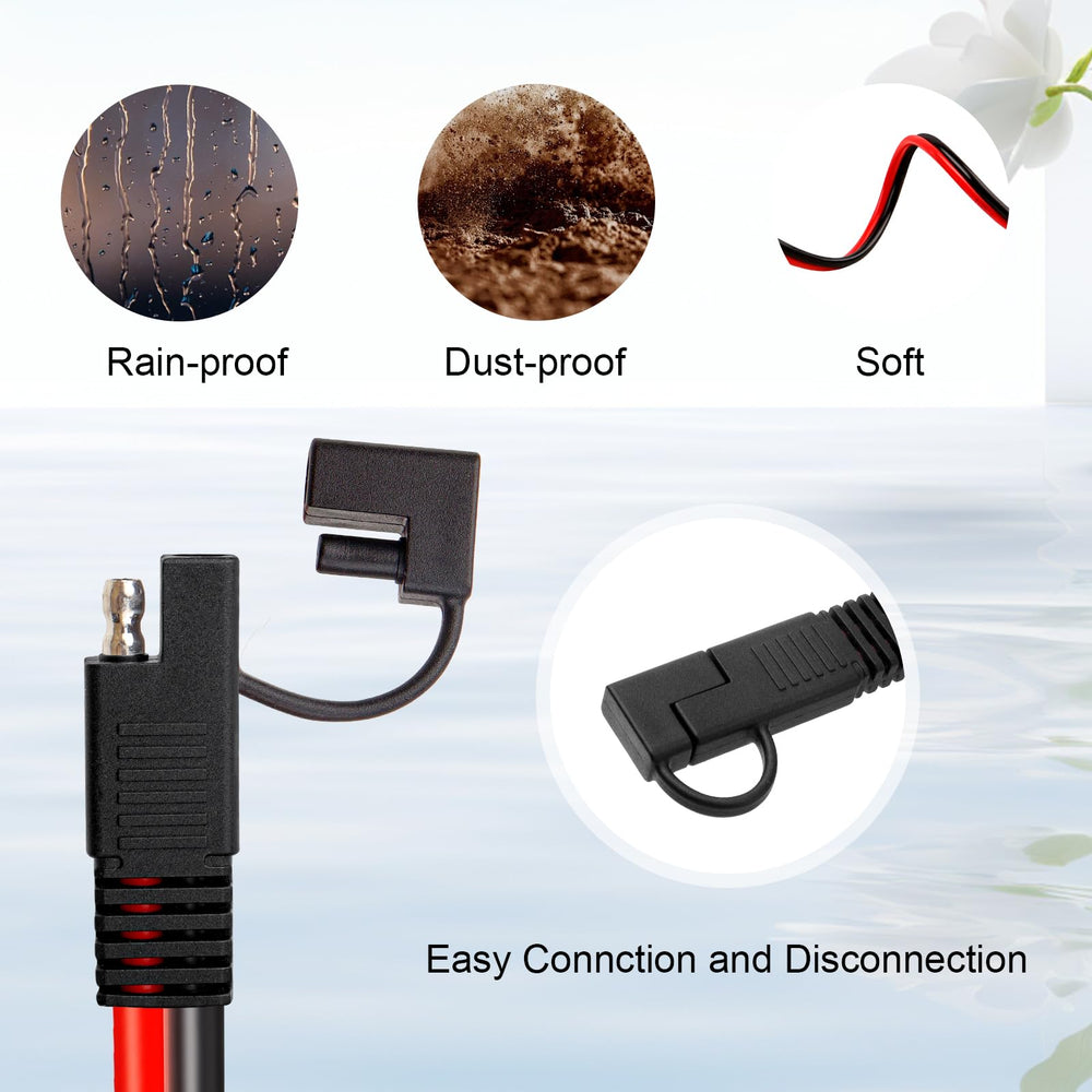 Back view of Kimbluth 10AWG SAE Adapter Cable