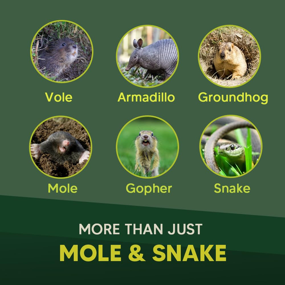 Back view of Kopplvn Mole & Snake Repellent bag