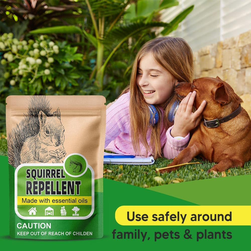 Back view of KsopoG Squirrel Repellent packaging