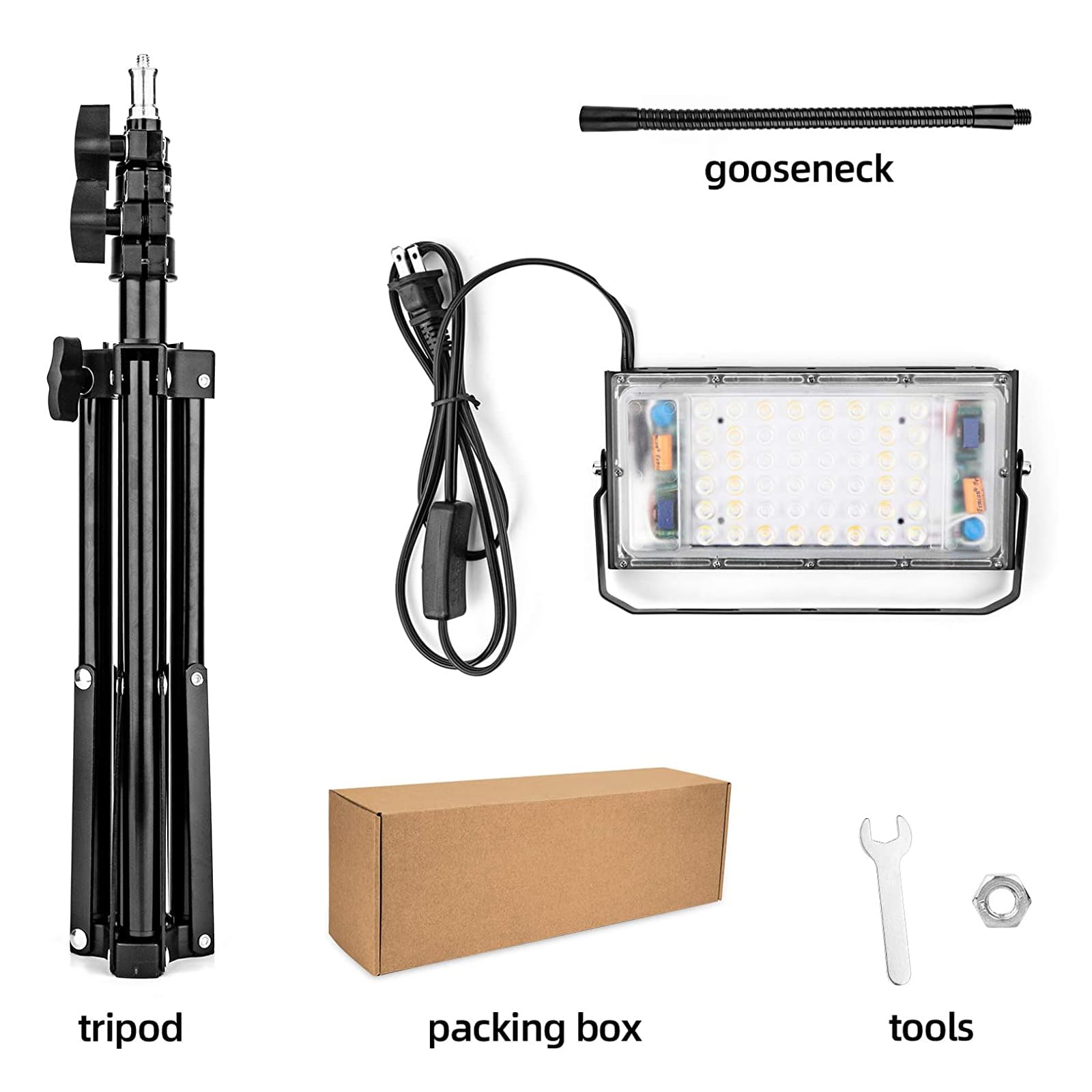 Back view of LBW Grow Light with on/off switch