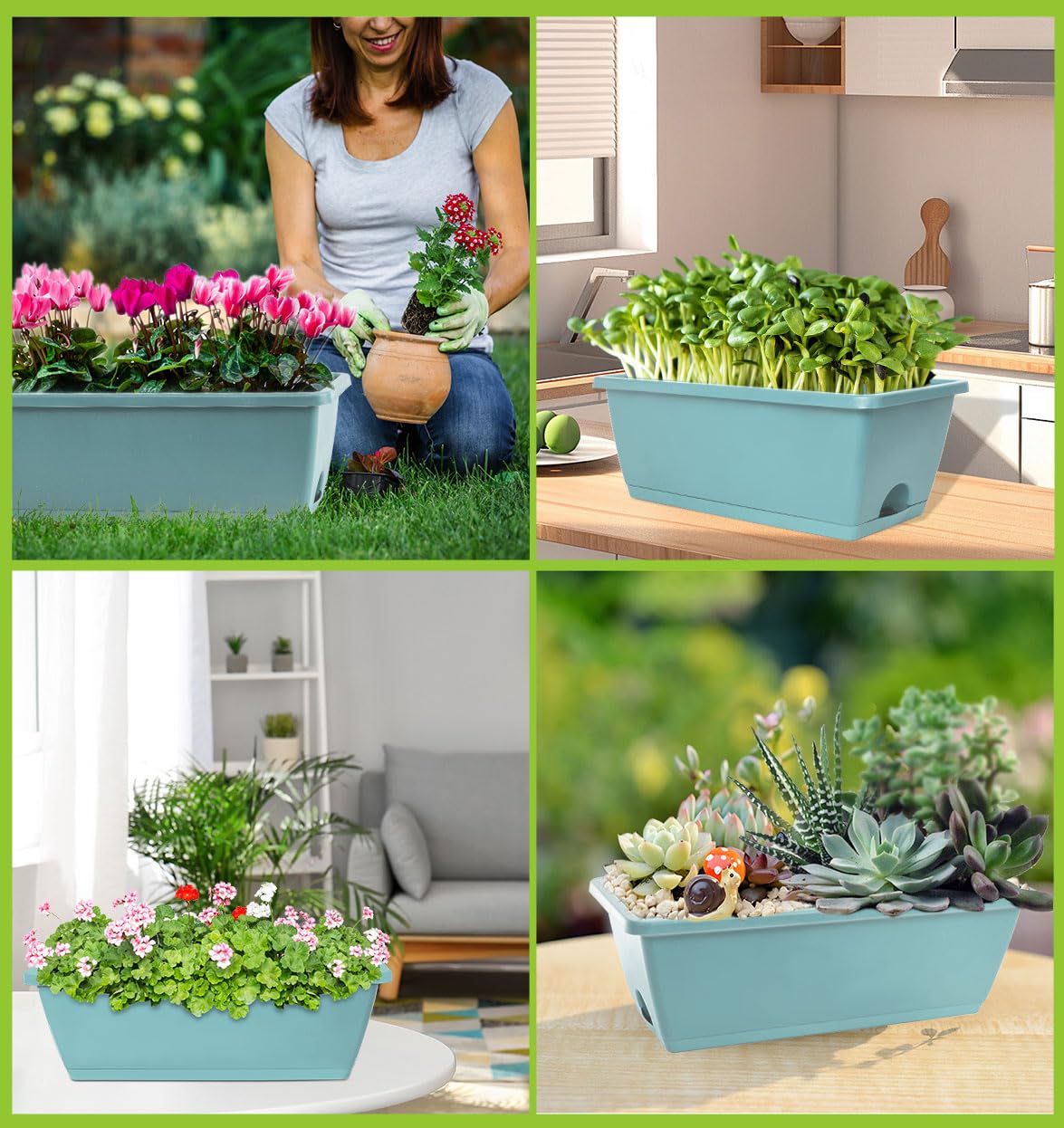 Back view of LOCONHA planter showing smooth surface
