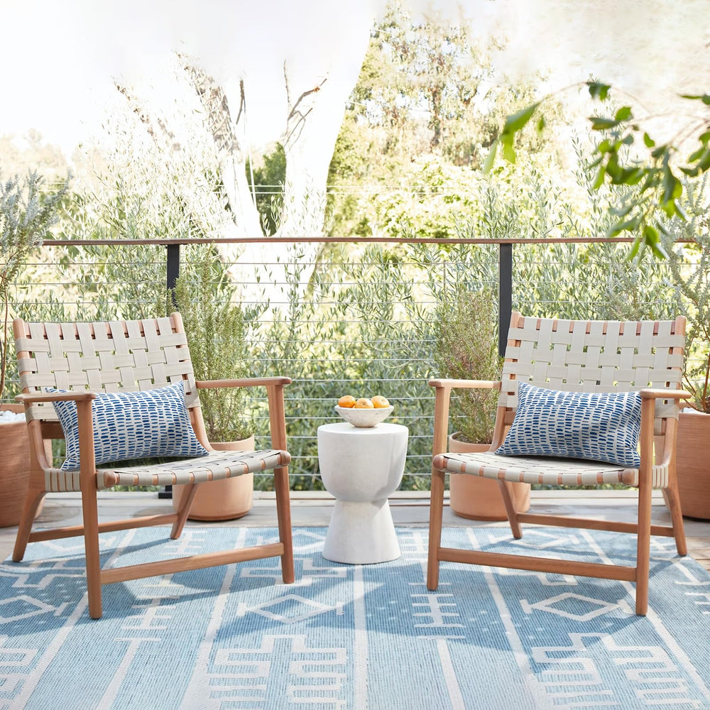 Back view of LVTXIII Outdoor Lumbar Pillow Cover with hidden zipper