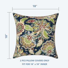 Back view of LVTXIII Outdoor Throw Pillow Covers with zipper closure