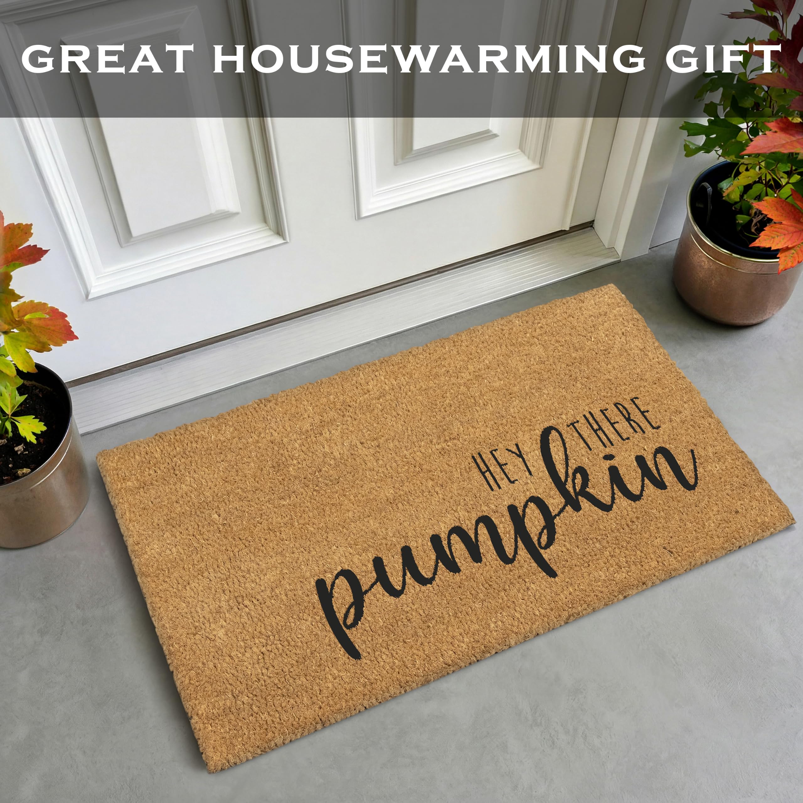Back view of MAINEVENT Hey There Pumpkin Door Mat