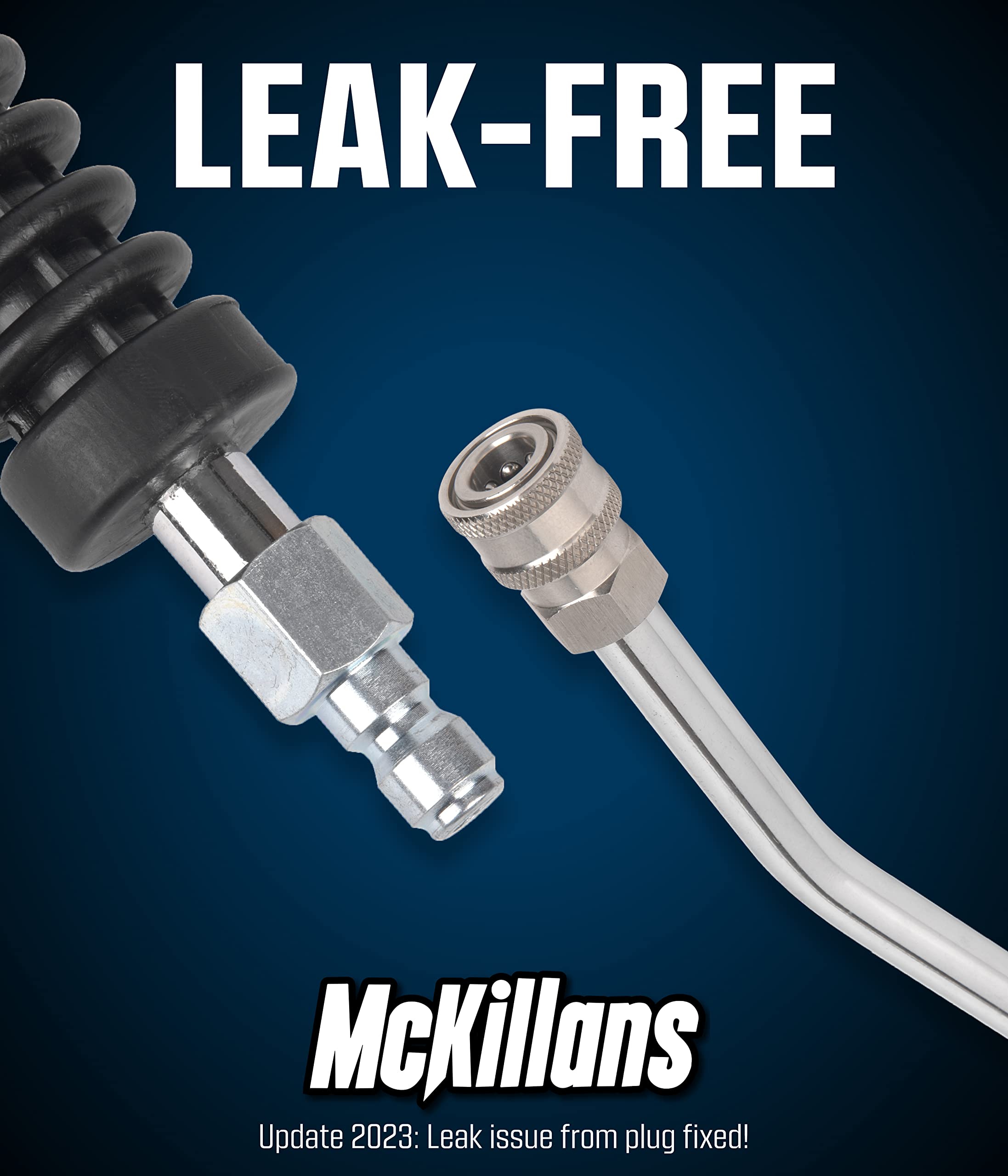 Back view of McKillans pressure washer extension wand