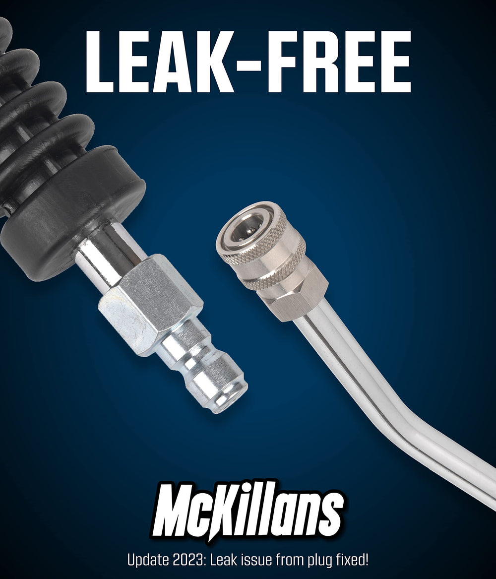 Back view of McKillans pressure washer extension wand