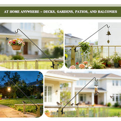Back view of MIXXIDEA bird feeder hook showing mounting hardware