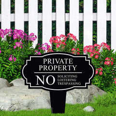 Back view of My Sign Center No Soliciting Sign