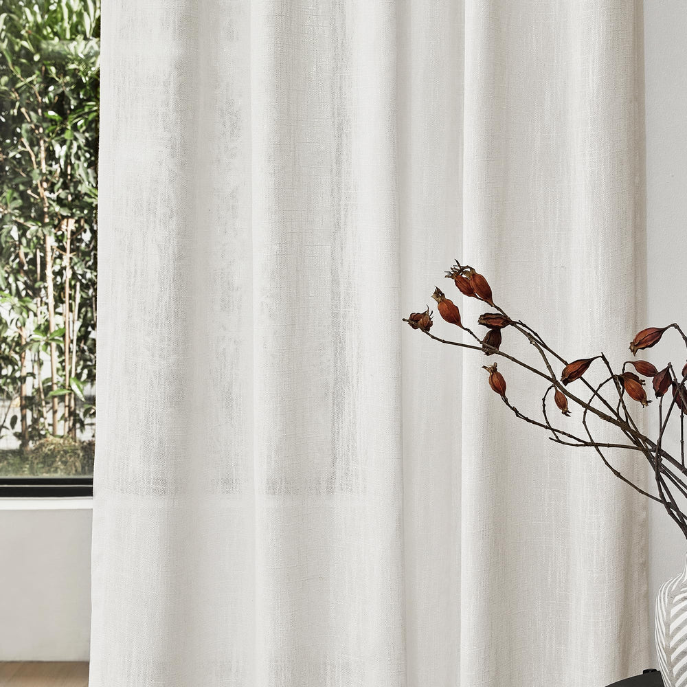 Back view of MYSKY HOME curtains with tab header