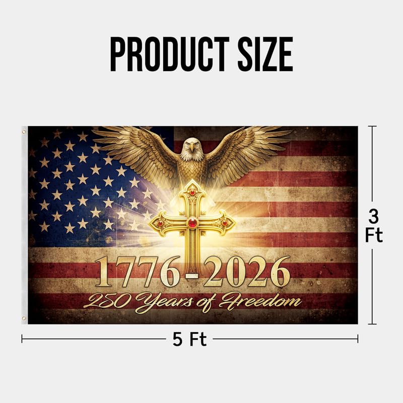 Back view of Mythcloud 3x5 ft USA Flag showcasing double-sided design
