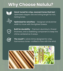 Back view of Nalulu Large Wind Chimes