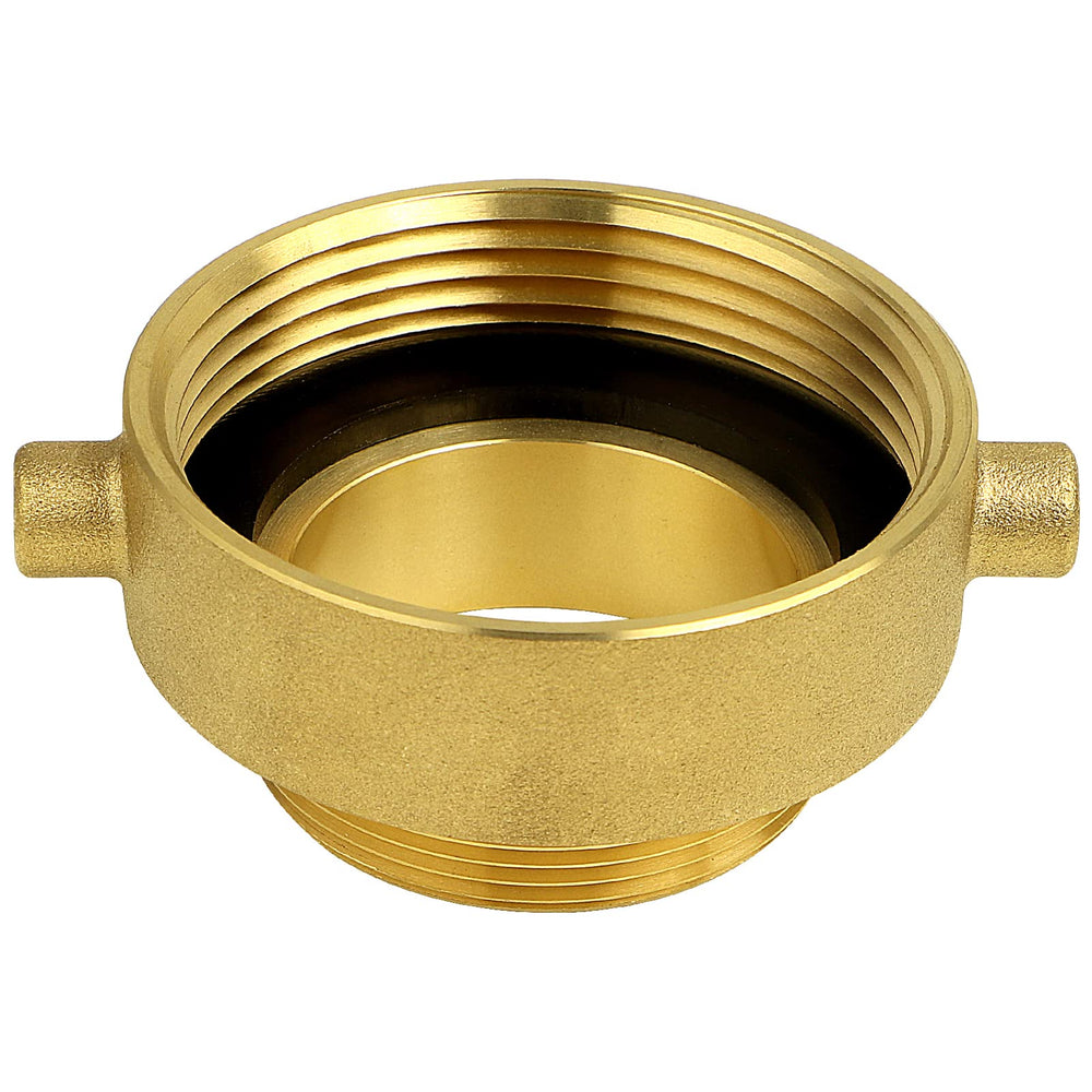 Back view of NOVINO Fire Hydrant Hose Adapter displaying connection points