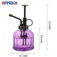 BACK view of OFFIDIX Glass Plant Mister with top pump