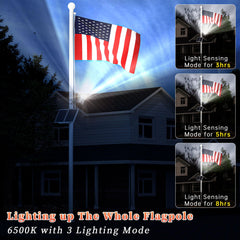 Back view of Ofuray Solar Flag Pole Light