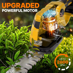 Back view of OGERY 2-in-1 Cordless Hedge Trimmer