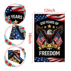 Back view of OHOME 250th Anniversary USA flag showing double-sided design