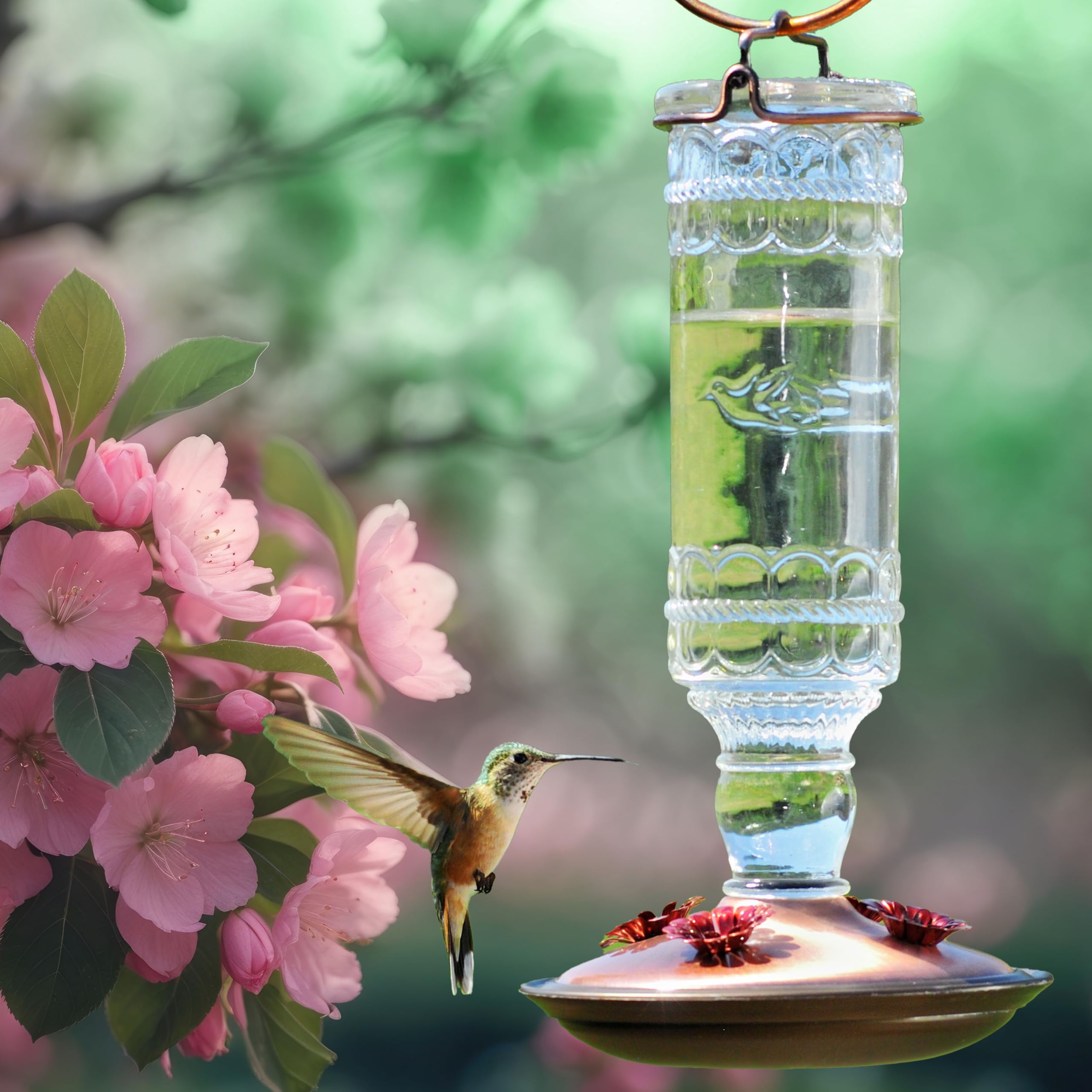 Back view of Perky-Pet Hummingbird Feeder