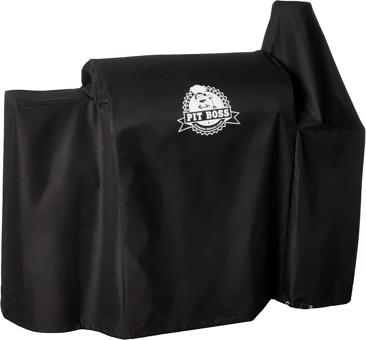 Back view of PIT BOSS Deluxe Grill Cover showing drawstring closure