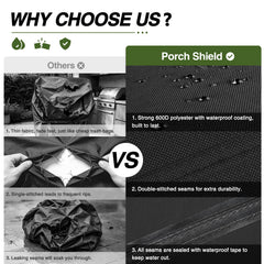Back view of Porch Shield Outdoor Smoker Cover