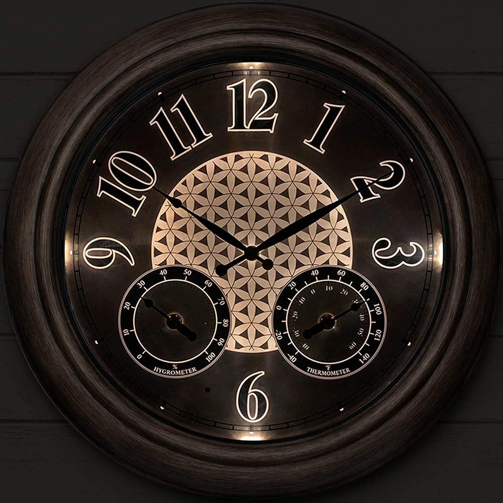 Back view of Presentime clock with battery compartment