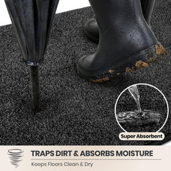 Back view of PURRUGS Dirt Trapping Indoor Door Mat