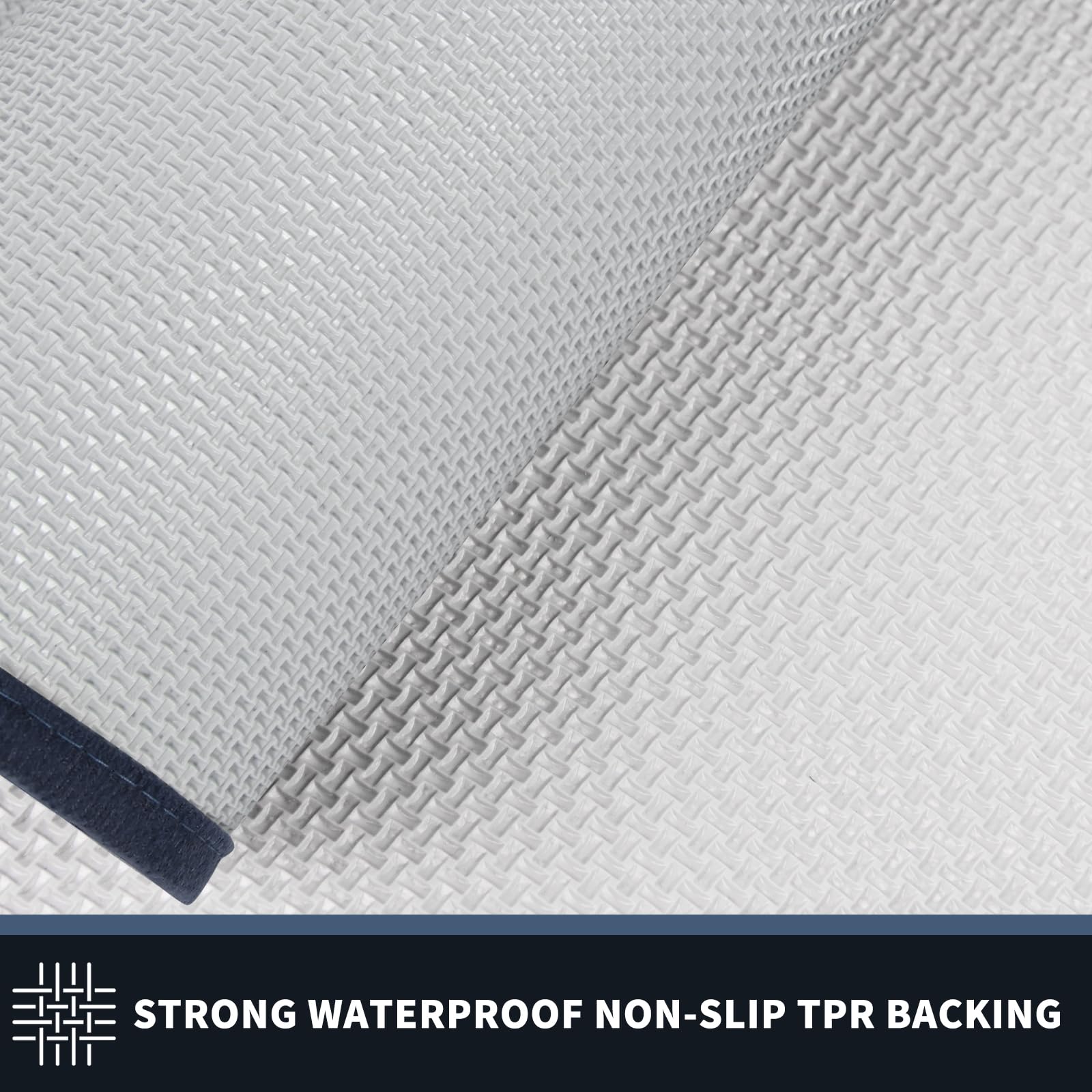 Back view of PURRUGS Indoor Door Mat with non-slip backing