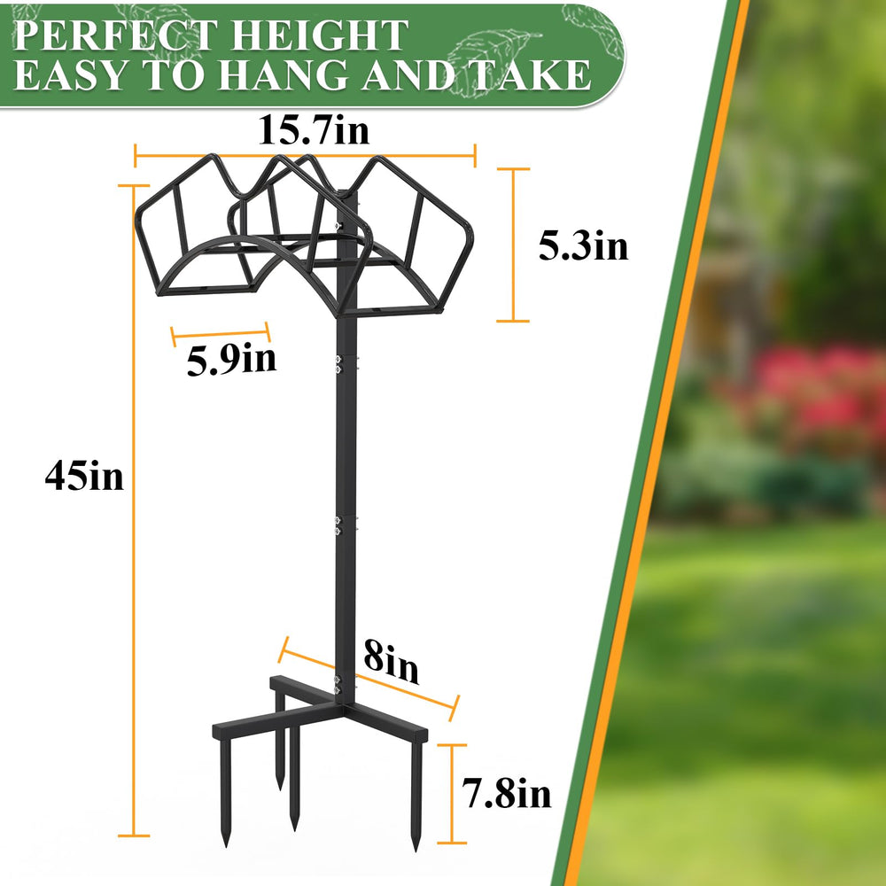 Back view of Qatsrin Heavy Duty Garden Hose Holder