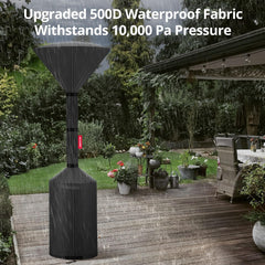 Back view of QH.HOME Patio Heater Cover on heater