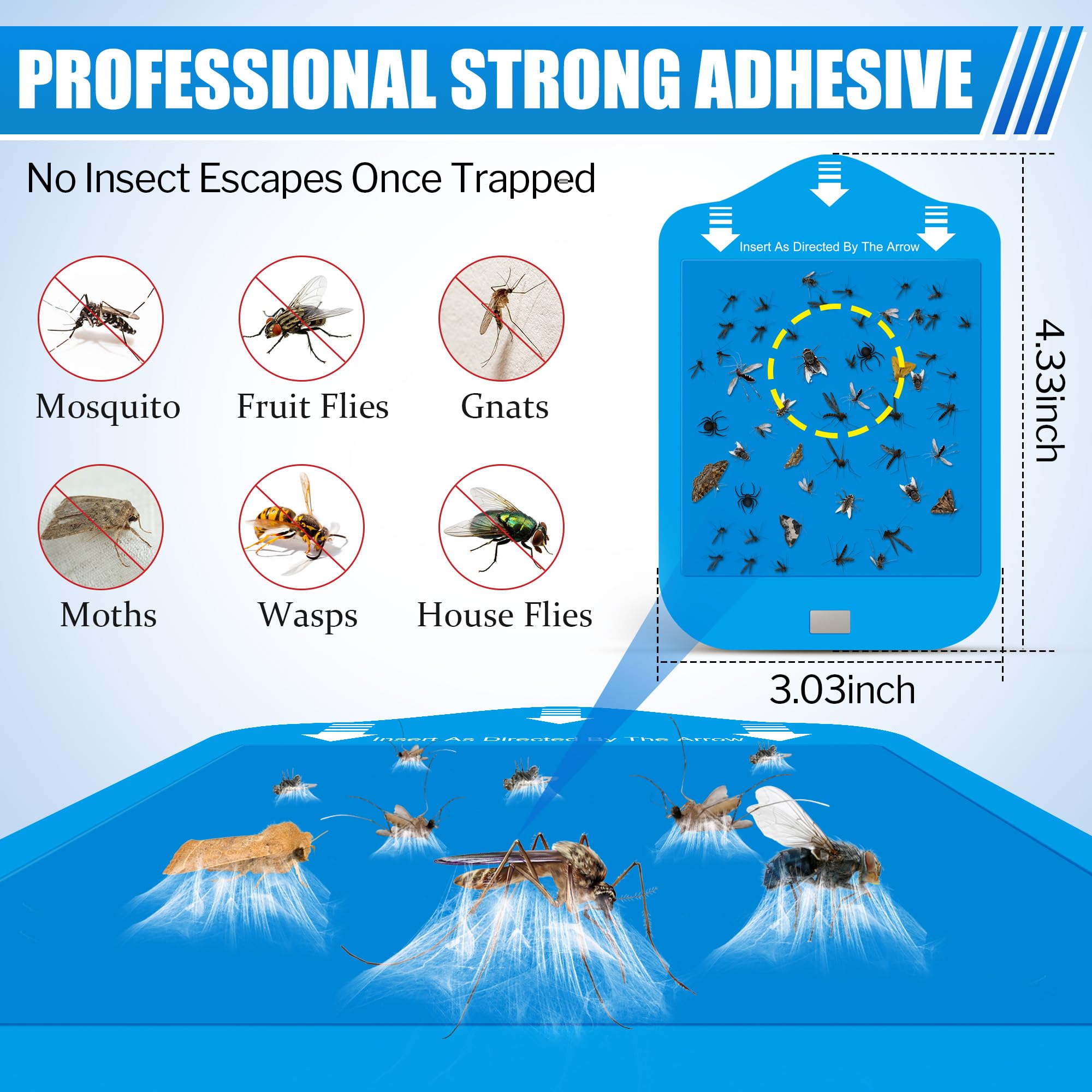 Back view of Qualirey fly trap refill cartridge packaging