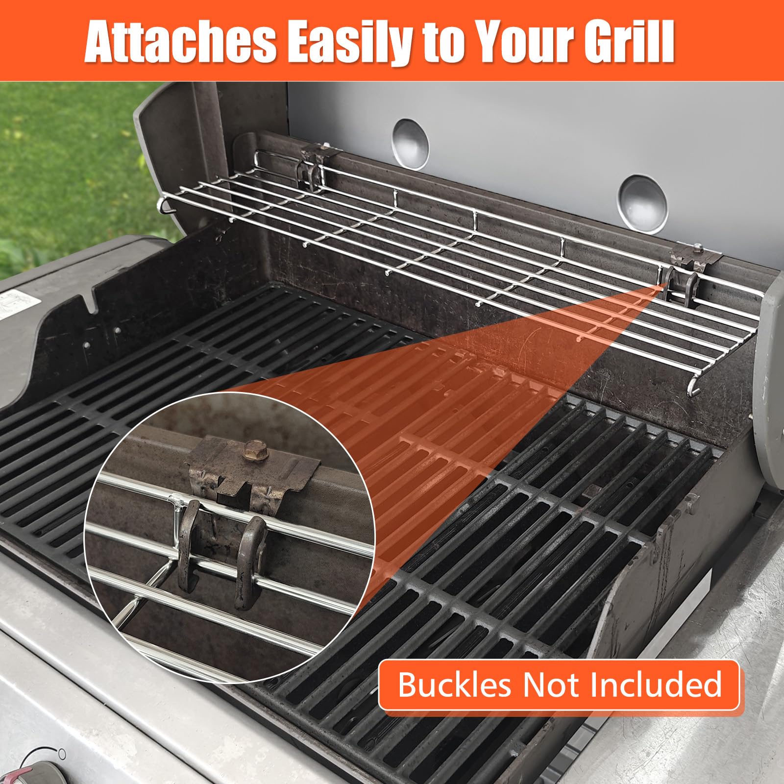 Back view of QuliMetal warming rack