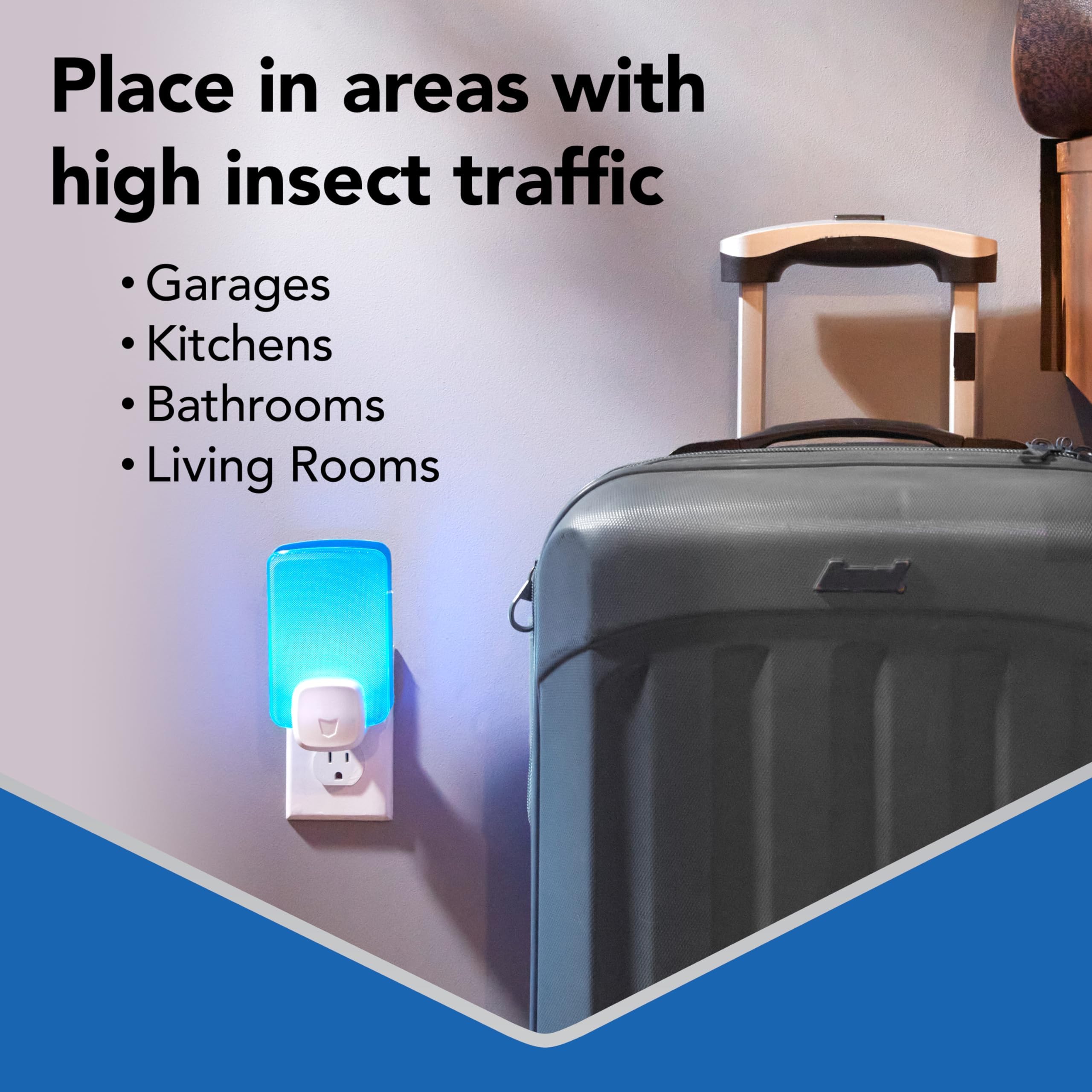 Back view of Raid Flying Insect Light Trap showing safety instructions