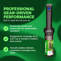 Back view of Rain Bird 32SA Rotor Sprinkler Head