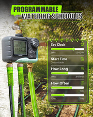 Back view of RAINPOINT water timer illustrating connection points